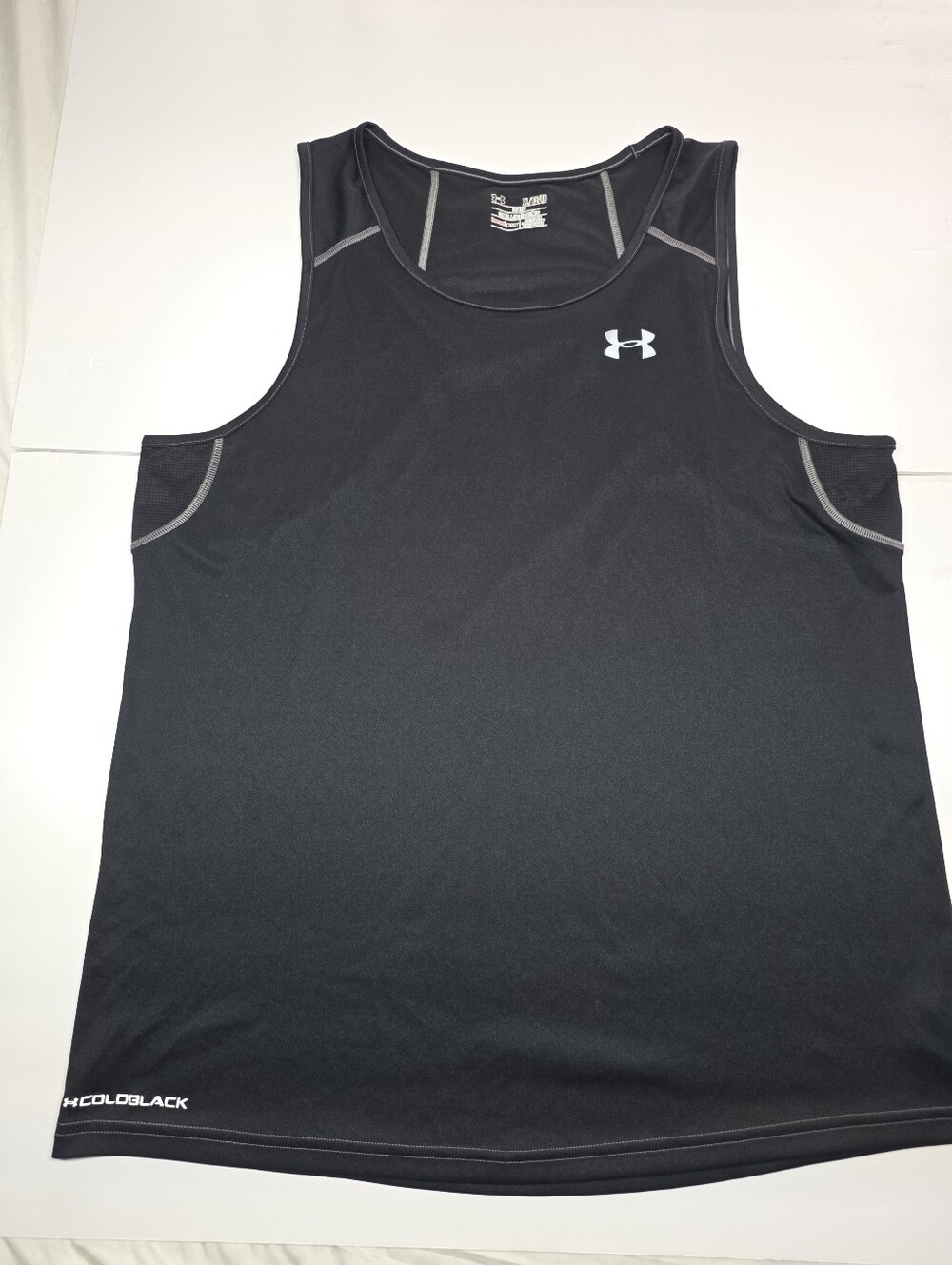 Rare Men's Coldblack Under Armour Black Men’s Performance Tank Gray Trim XL